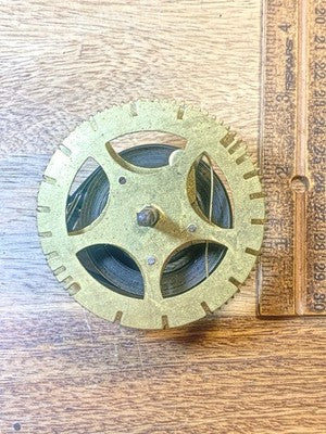 Gilbert Clock (Steel Plates) Strike Side Main Wheel (See Pics to ID) KD4446