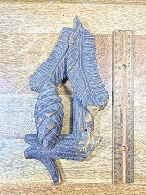 Carved Wood Clock Trim Piece- Vintage Clock Parts KD3293