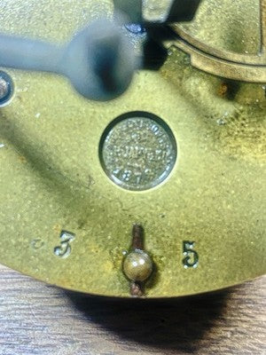 P. Japy (Stamped 1878) Clock Movement Strike Side Fly Wheel (KD3026)