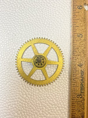 New Haven Clock Movement Time Side 2nd Wheel (See Pics To ID Mvmt)  (KD2957)