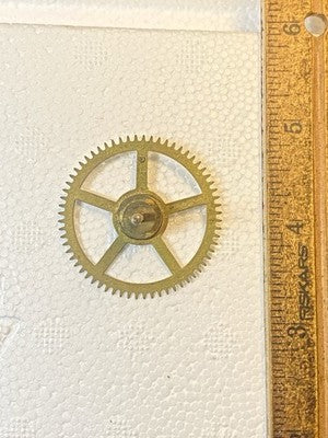 Old Sessions Clock Movement Strike Side 4th Wheel (See Pics to ID Mvmt) (KD4572)