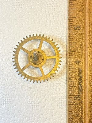 Old Sessions Clock Movement Time Side 4th Wheel (See Pics to ID Mvmt) (KD4579)