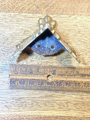 Antique Black Mantel Clock Claw Foot      (Lot KD4564)