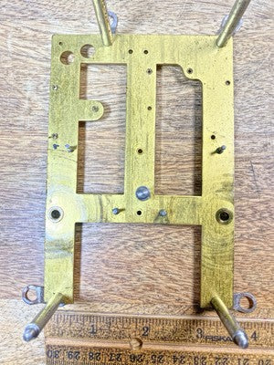 Gilbert Clock Movement (Pat. June 3 1879) Back Plate (Pivots Look Good (KD2704)