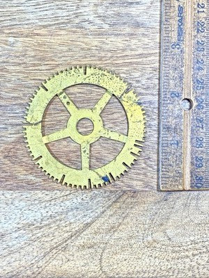 Antique Clock Movement Count Wheel  (65.5mm Dia, 9.2mm Inner Dia)   (KD3055)