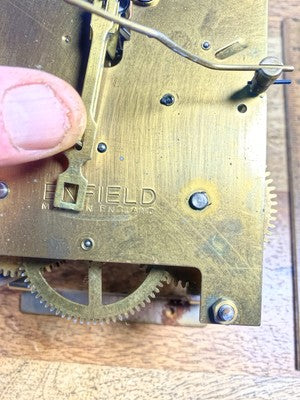 Enfield Clock Movement Back Plate (Pivots Look Good) (See Pics To ID) (KD2887)
