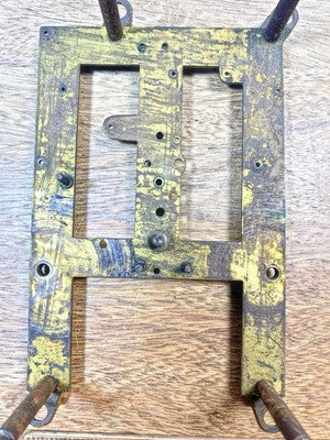 Ingraham Clock Mvmt (Pat 78/79)  Back Plate (Pivots Look Good) (KD2924)