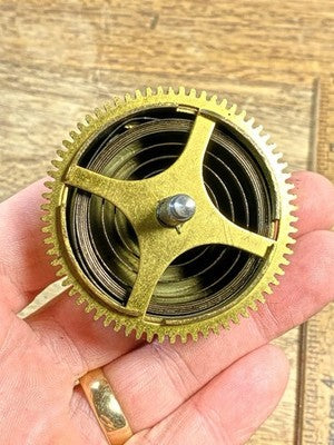 Ingersoll Clock Movement  Strike Side Main Wheel (See Pics To ID Mvmnt) KD3059