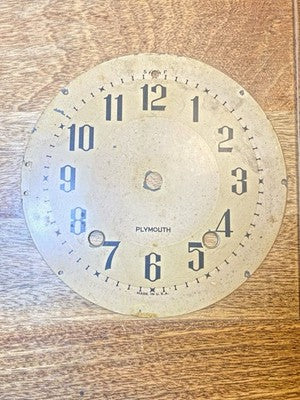 Plymouth Clock Dial Pan Metal (5 3/4 Inch Dia) (KD4482)