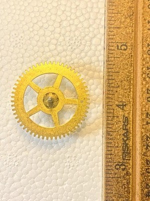 Unmarked Plymouth Clock Time Side 5th Wheel (See Pics To ID Movement) (KD4496)