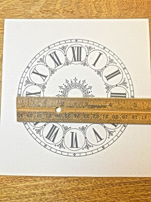4 15/16 Inches Diameter Clock Paper Dial, Roman Numbers  (Lot 223)