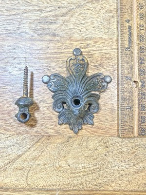 Ingraham Black Mantel Clock Side Handle Parts (KD2895)