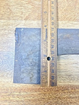 Old Black Mantel Clock Baseboard 9 1/8 Inch X 3 7/8 Inch (KD3141)