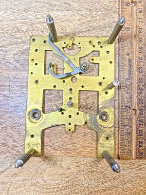 New Haven Clock Movement Back Plate (See Pics To ID Movement)  (KD2973)