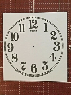 5 Inch Welch Clock Replacement Paper Dial (Lot150)