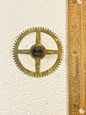 Ingraham Clock Mvmt (Pat 78/79)  Strike Side 2nd Wheel (See Pics To ID) (KD2907)