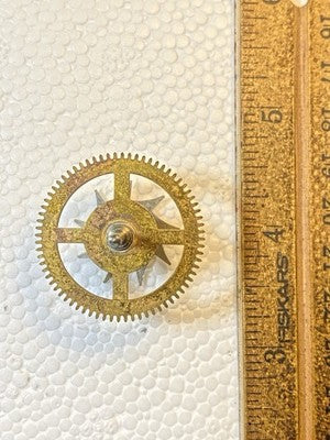Perivale Clock Movement Strike Side 3rd Wheel - Vintage Clock Parts KD3717