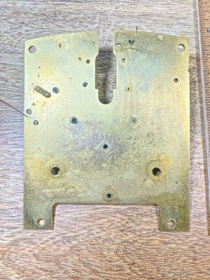 Enfield Clock Movement Back Plate (Pivots Look Good) (See Pics To ID) (KD2887)