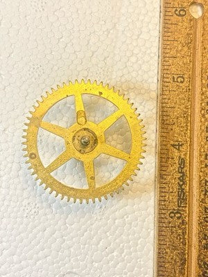 New Haven Clock Movement Time Side 2nd Wheel (See Pics To ID Mvmt) (KD4466)
