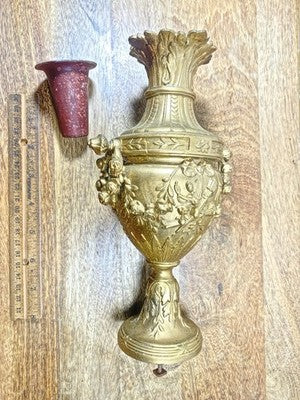 French Mantel Clock Candlestick Side Piece Part (9  1/2 Inches Tall) (LL5363)