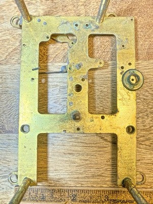 Ingraham (Stamped Oct 78) Clock Movement Front Plate (Pivots Look Good) (KD4290