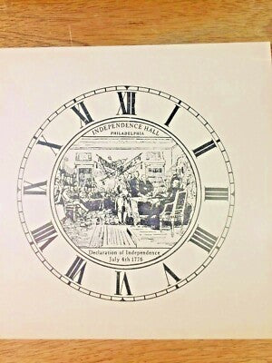 5" "Independence Hall" Paper Replacement Clock Dial        (Lot 156)