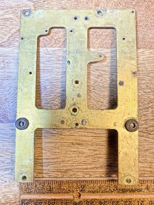 Ingraham (Stamped Oct 78) Clock Movement Back Plate (Pivots Look Good) (KD4291