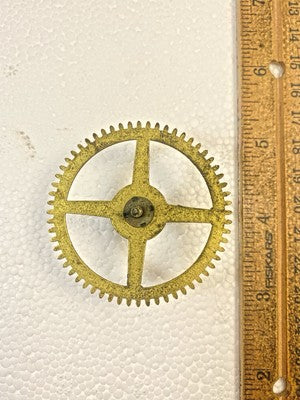 Ingraham Clock Mvmt (Pat 78/79)  Time Side 2nd Wheel (See Pics To ID) (KD2914)