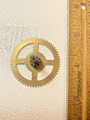 Made In Korea Clock Movement Time Side 2nd Wheel - Vintage Clock Parts KD3453