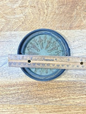 Old Mantel Clock Metal Back Door 117mm Outer Dia, 91mm Inner Dia. (KD3150)