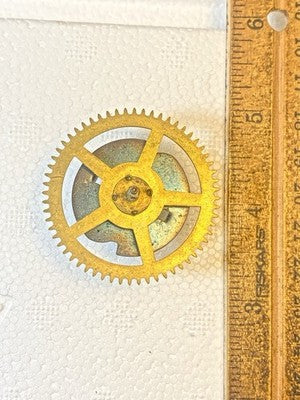 Old Sessions Clock Movement Strike Side 3rd Wheel (See Pics to ID Mvmt) (KD4573)