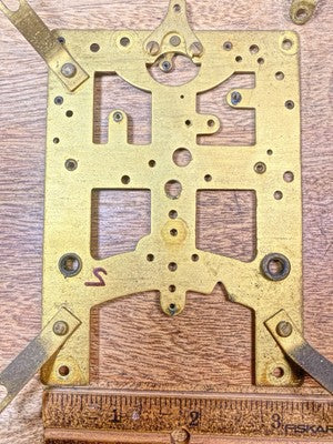 New Haven Clock Movement Front Plate (See Pics To ID Movement)  (KD2974)