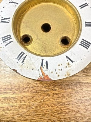 Old 104.1mm Diameter Clock Porcelain Dial For Parts/Repair   (KD3201)