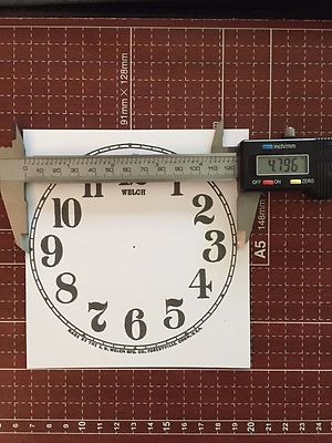 5 Inch Welch Clock Replacement Paper Dial (Lot150)