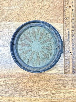 Old Mantel Clock Metal Back Door 117mm Outer Dia, 91mm Inner Dia. (KD3150)