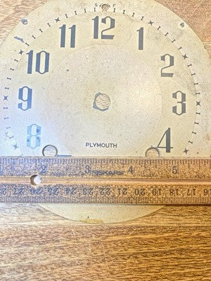 Plymouth Clock Dial Pan Metal (5 3/4 Inch Dia) (KD4482)