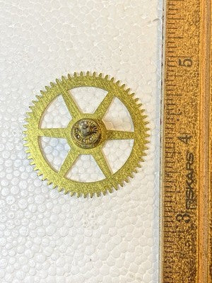 Antique New Haven Clock Movement Time Side 2nd Wheel  (KD4324)