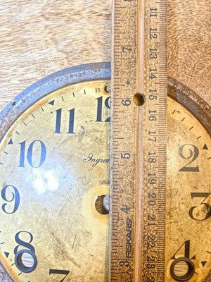 Antique Ingraham Clock Movement Dial Pan (5.65 Inch Or 143.7mm Dia)   (KD3439)