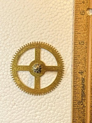 Perivale Clock Movement Time Side 2nd Wheel - Vintage Clock Parts KD3724