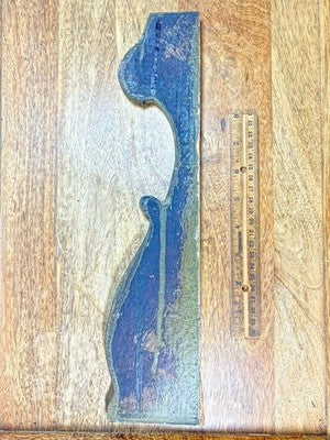 Parlor Or Kitchen Clock Wooden Side Trim (14 1/2 X  3 1/4 Inches)   (LL5342)