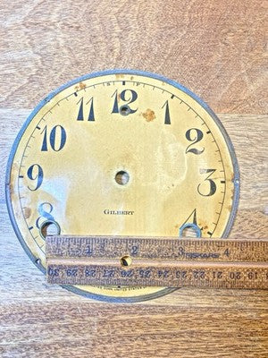 Gilbert Clock Movement Dial Pan 5 1/2 Inch Dia. (See Pics To ID Mvmt)   (KD4426)