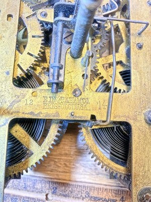 Ingraham (Stamped 12 14) Clock Movement Time Side 3rd Wheel (KD3632)