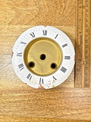 Old 104.1mm Diameter Clock Porcelain Dial For Parts/Repair   (KD3201)