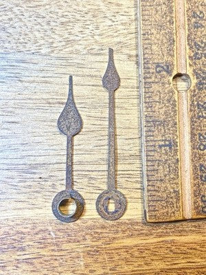 Old Rusty Sessions Clock Movement Hands Set (See Pics to ID Mvmt) (KD4585)