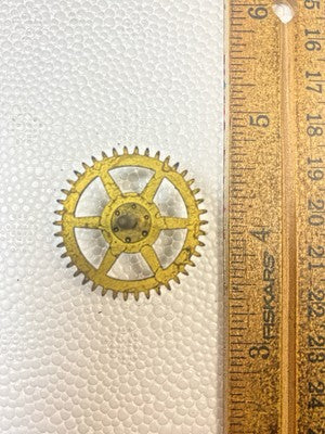 New Haven Clock Movement Time Side 4th Wheel (See Pics To ID Mvmt)  (KD2955)