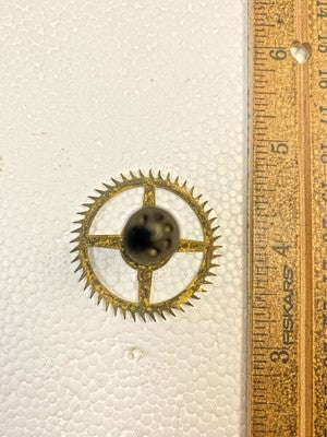 Ingraham Clock Mvmt (Pat 78/79)  Escape Wheel (See Pics To ID) (KD2915)
