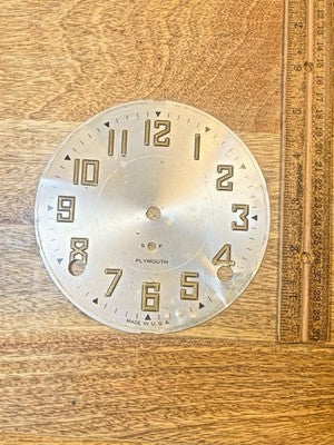 Plymouth Clock Dial Pan Metal (5 Inch Dia) (KD4382)