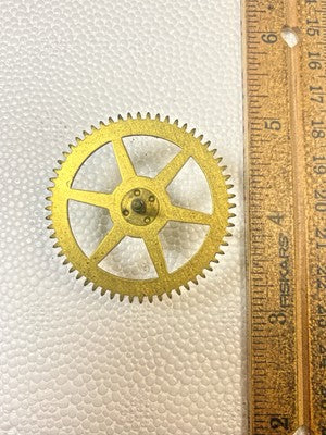 New Haven Clock Movement Time Side 2nd Wheel (See Pics To ID Mvmt)  (KD2957)