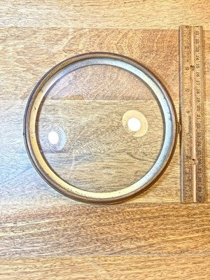 Clock Bezel W/ Convex Glass (6.5" Dia, 5.6" Inner Dia) (Slight Scratches) KD756