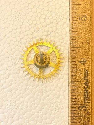 Unmarked Plymouth Clock Escape Wheel (See Pics To ID Movement) (KD4495)